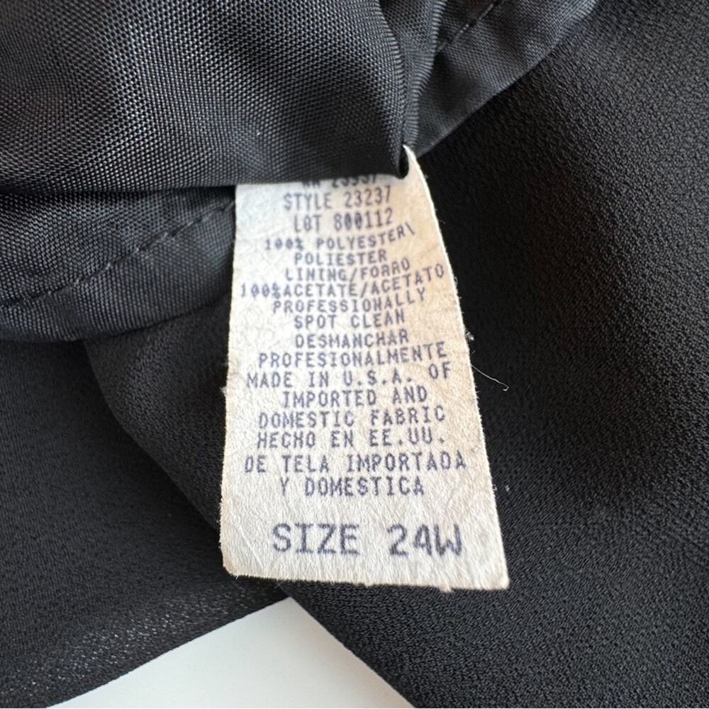 Vintage Dress Barn Womens Black Beaded Top Size 24W Party Chic Cocktail Elegant - Picture 7 of 7